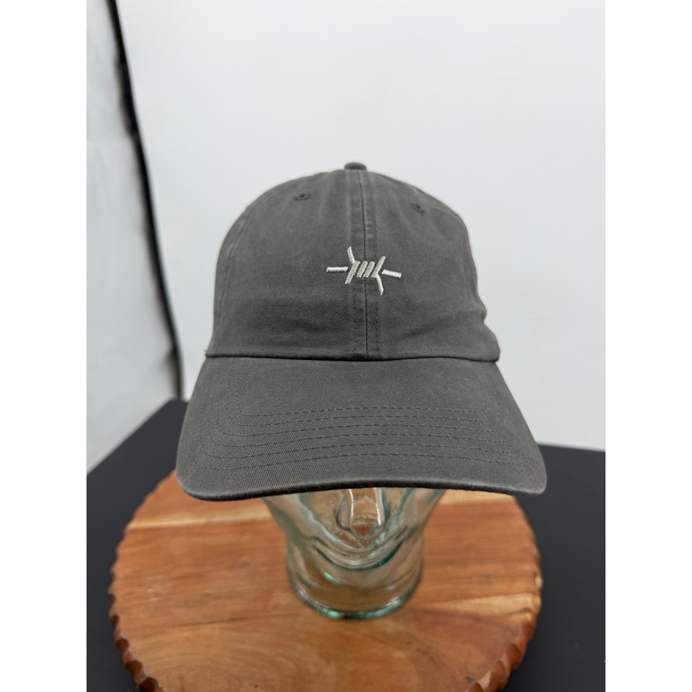 Texas Standard Barbed Wire Strapback Hat Mens OSFM Gray Embroidered Cotton Twill